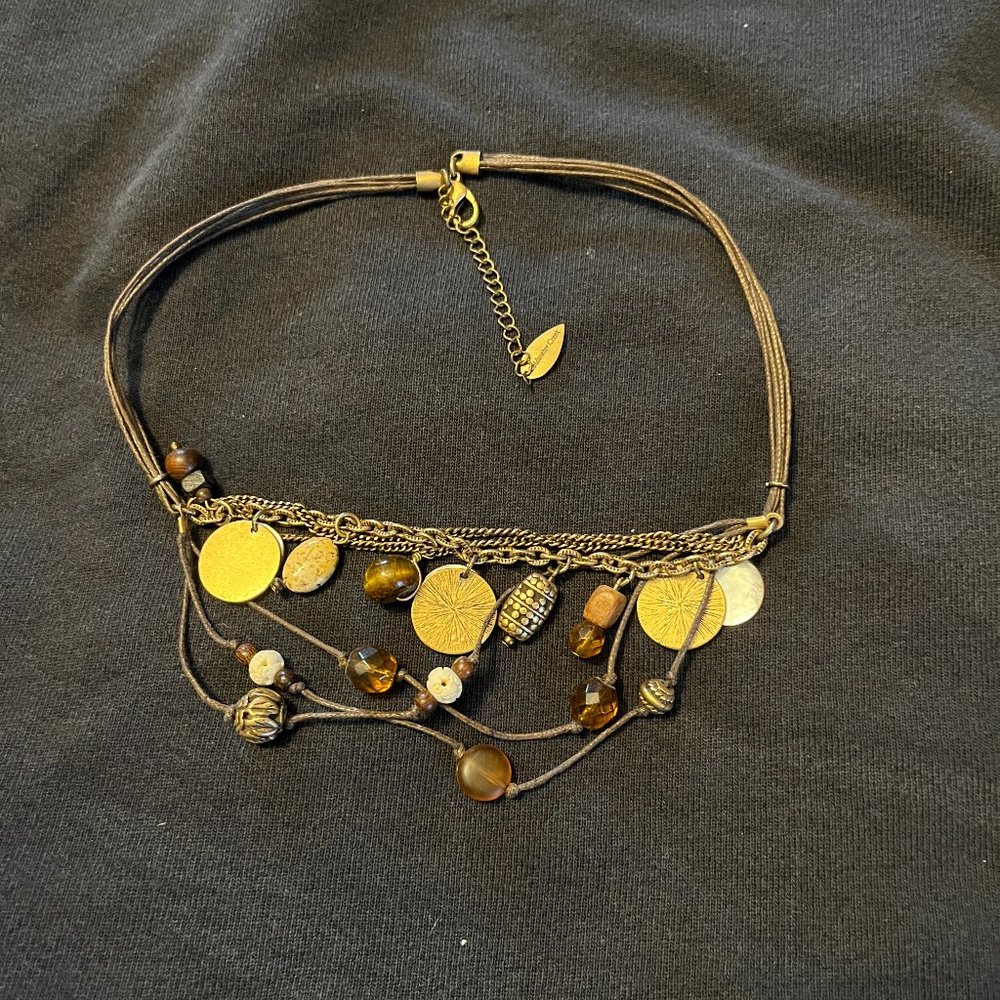 Leather and Beads Necklace